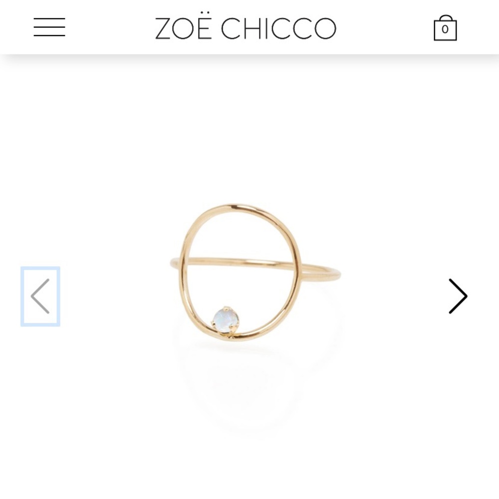 Zoe Chicco 14k prong set opal medium circle ring